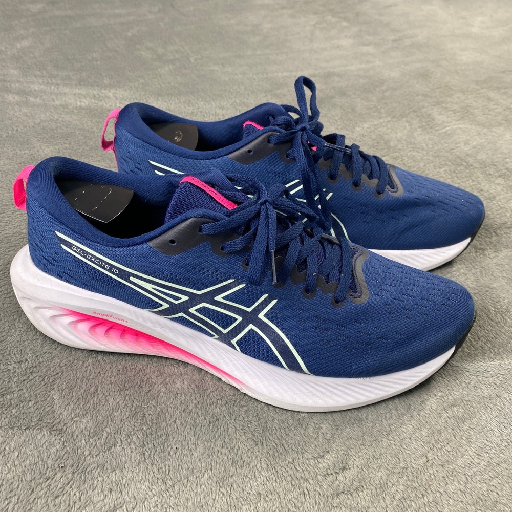 Asics Running Shoes Womens 10 Blue Gel-Excite 10 1012B418 AmpliFoam+ Sneakers